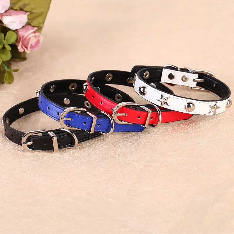 Dog Collars Riemen Kat Kraag met Sterren Zachte Ketting Leash Strap voor huisdieren Katten Verstelbare Legering Gesp Honden Accessoires Pet Supplies