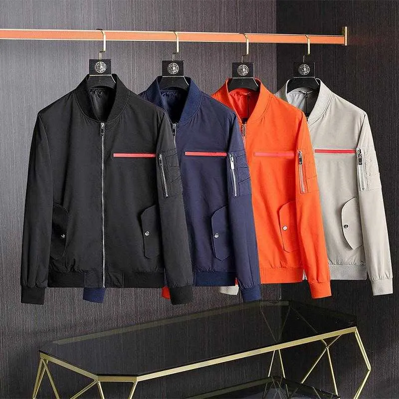 2021 Fashion Mens Jacket Vår Höst Outwear Windbreaker Zipper Kläder Jackor Coat Outside Kan Sport Euro Storlek Herrkläder