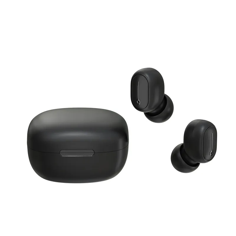 Minibuds trådlösa mobiltelefon hörlurar headset dubbel öron tejp laddning kommersiell sport tws5.0 med laddningslåda passform för iPhone Samsung