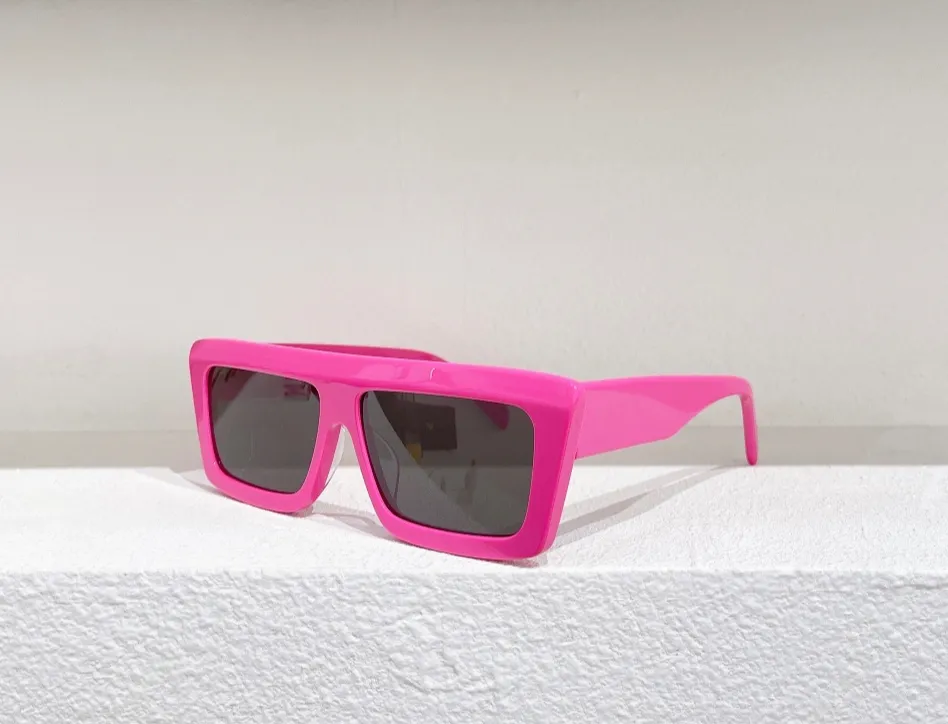 Lunettes de soleil oeil de chat rose verres gris foncé lunettes de fête mode pare-soleil pour femmes hommes avec boîte