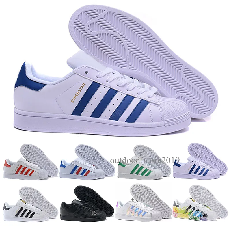 compromiso Foto Acorazado Adidas Originals Superstar Blanco Holográfico Rainbow Color Jóvenes Zapatos  Dorados Original Super Star Ladies Casual Zapatos