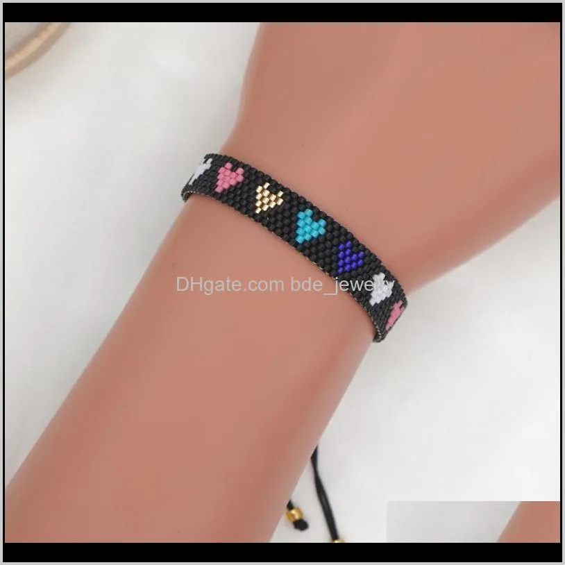 heart women`s bracelet pulsera friendship gift jewelry miyuki woven bracelets women wholesale deals with shipping