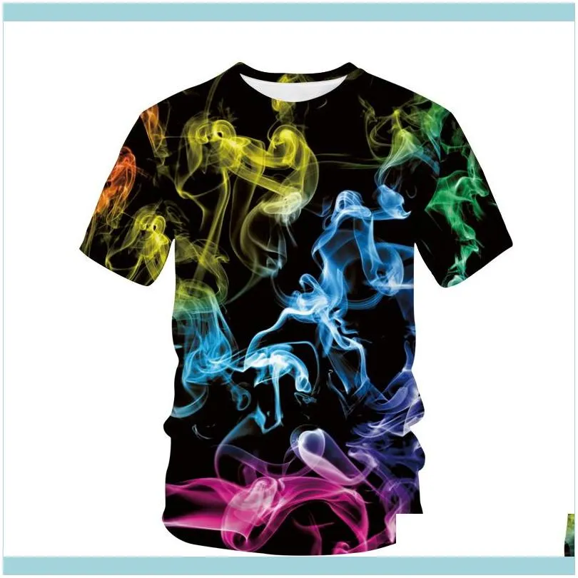 2021 Creative Smoke Men Graphic T-Shirts Summer 3D Print Casual Streetwear Cosplay Costume T Shirt Fashion Harajuku Top Tees Unisex