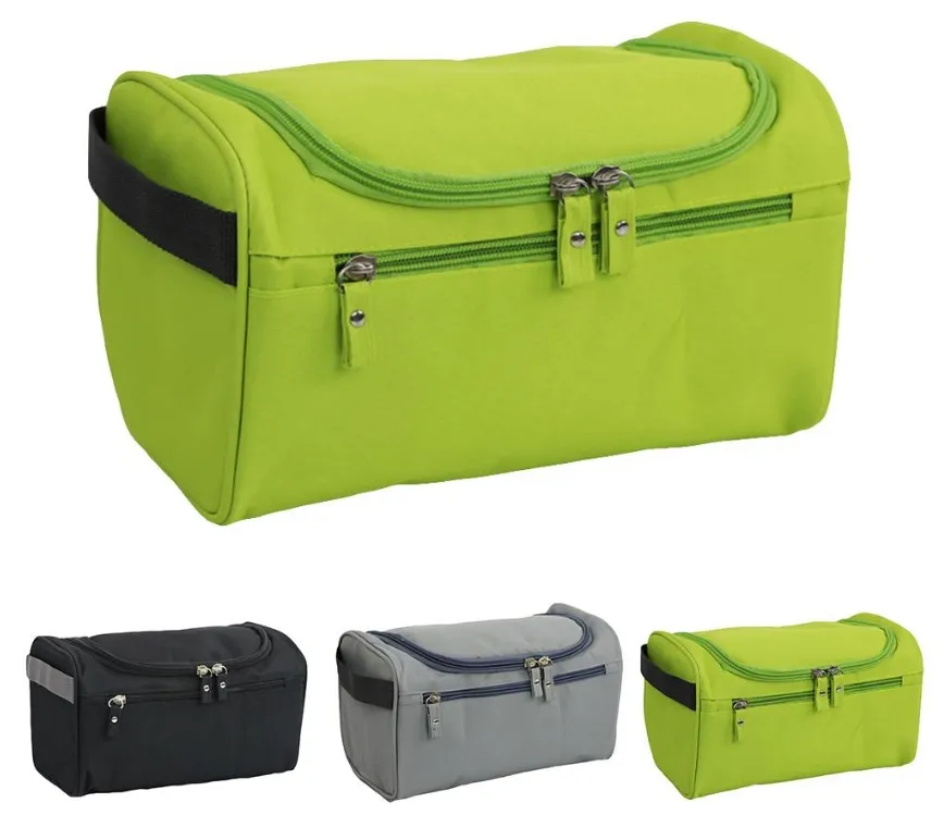 Portable Storage Bags Waterproof Men Solid Color Outdoor Sports Travel Duffel Zip Makeup Wash Bag