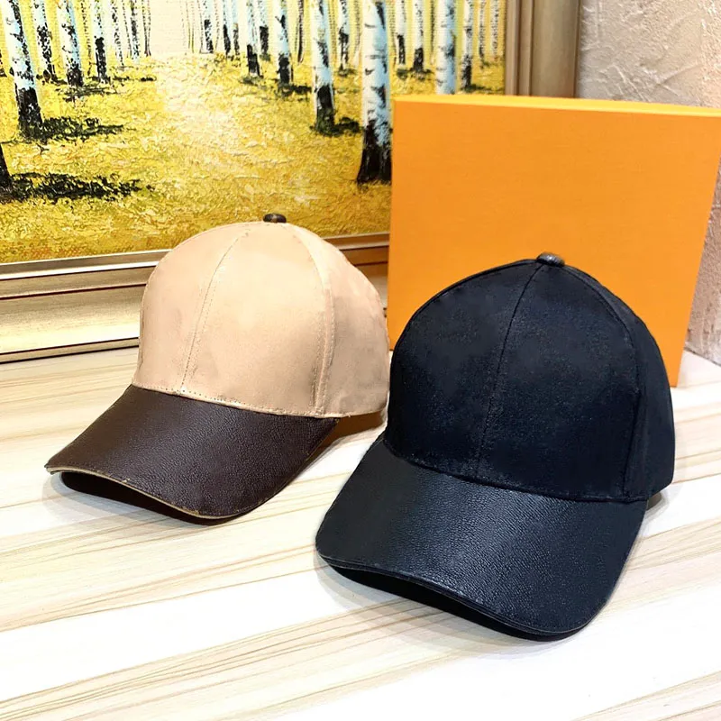 Vrouwen Casual Hoeden Ontwerpers Caps Hoeden Heren Hoed Bloem Gedrukt Mode Zomer Lederen Klassieke Baseball Cap Voor Men327H