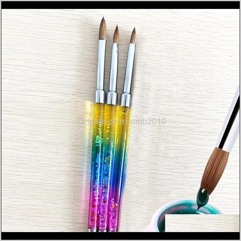 uv gel drawing painting nail liner brush acrylic nail pen french mixed colors gourd handle nail art diy tools 0205