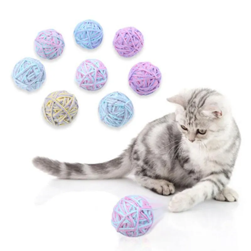 Cat Toys High-Quality 1Pcs Toy Ball Wool Funny Interactive Pet Kittens Scratch For Solving Boredom