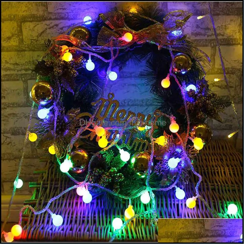 Party supplies 5M 10M 20M 30M 50M Garland Led Ball String Light Christmas Lamp Fairy Decorative Lighting For Home Bruiloft Decoration