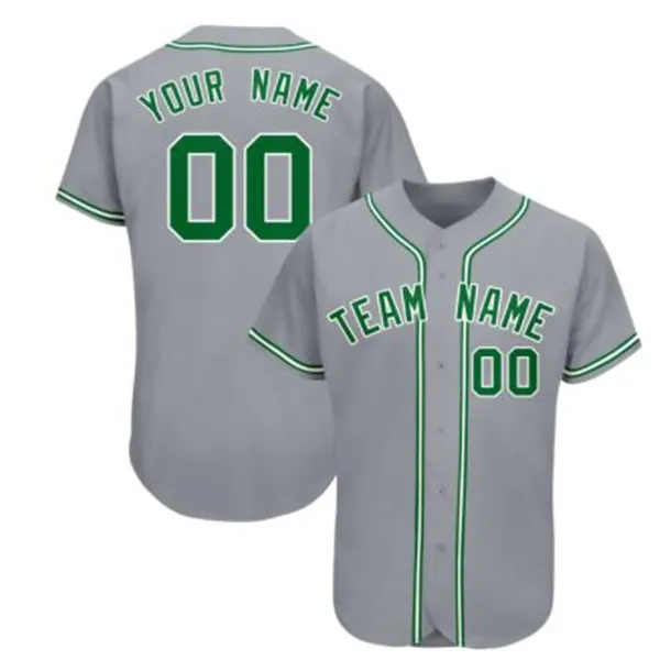 Custom Man Baseball Jersey Haftowane szyte drużyna Logo Dowolna nazwa Dowolny Numer Jednolity rozmiar S-3XL 014