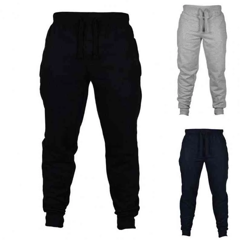 الرجال عداء ببطء اللون الصلبة الرباط أفخم السراويل الدافئة سميكة sweatpants السراويل H1223