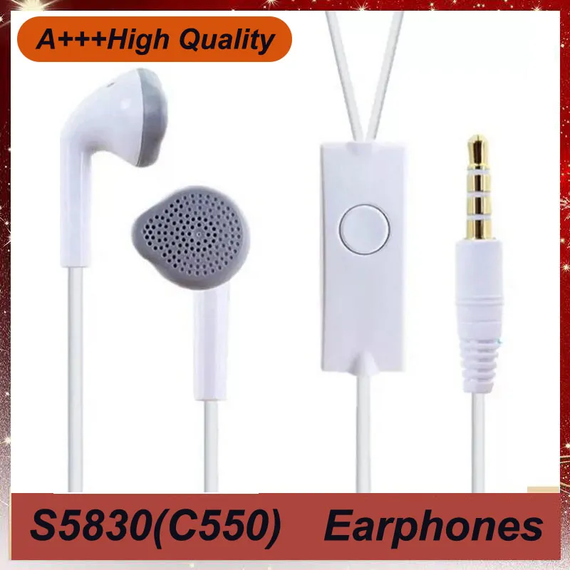 Wysoka jakość dla Samsung S5830 C550 Słuchawki 150 cm White Line Universal Control Half Ear Phone Headset EHS61ASFWE Z OPP Torba