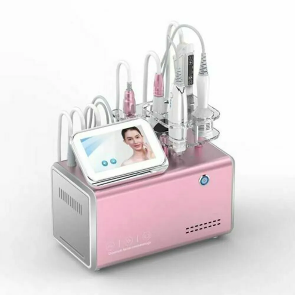 Multifunctioneel 5 in 1 RF-tillen EMS Mesotherapie Gezichtsmachine Huidverjonging Vacuüm Hydratation Beauty Products Salon Thuisgebruik