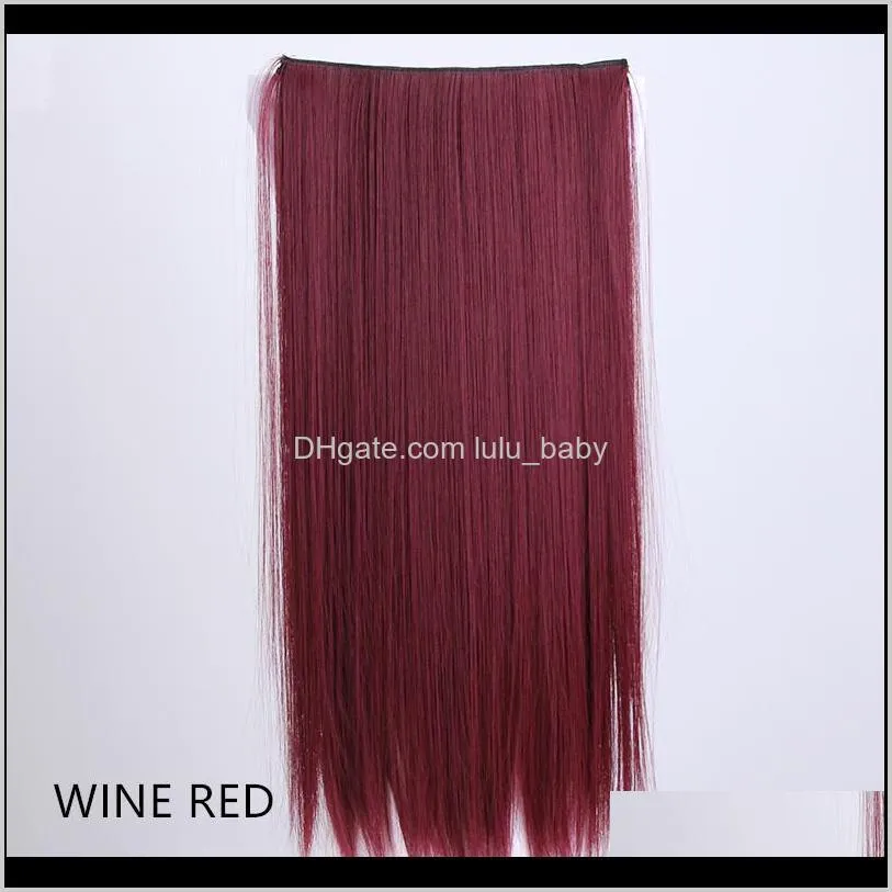 z&f synthetic fiber hair weft straight tape hair extension 5 clip in hair 24inch long cheap wholesale promotion