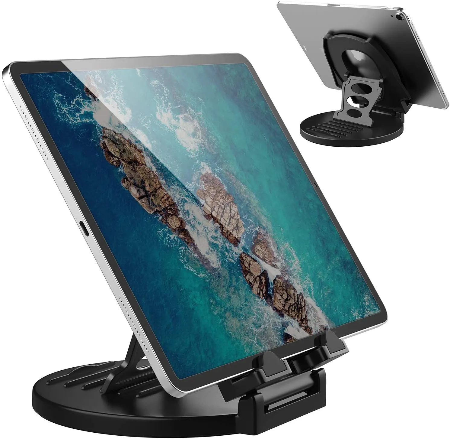 Support de tablette, support commercial rotatif à 360 ° pour iPad, conception pivotante pour magasin, bureau de vente au détail, vitrine de chevet, réception, cuisine, maison