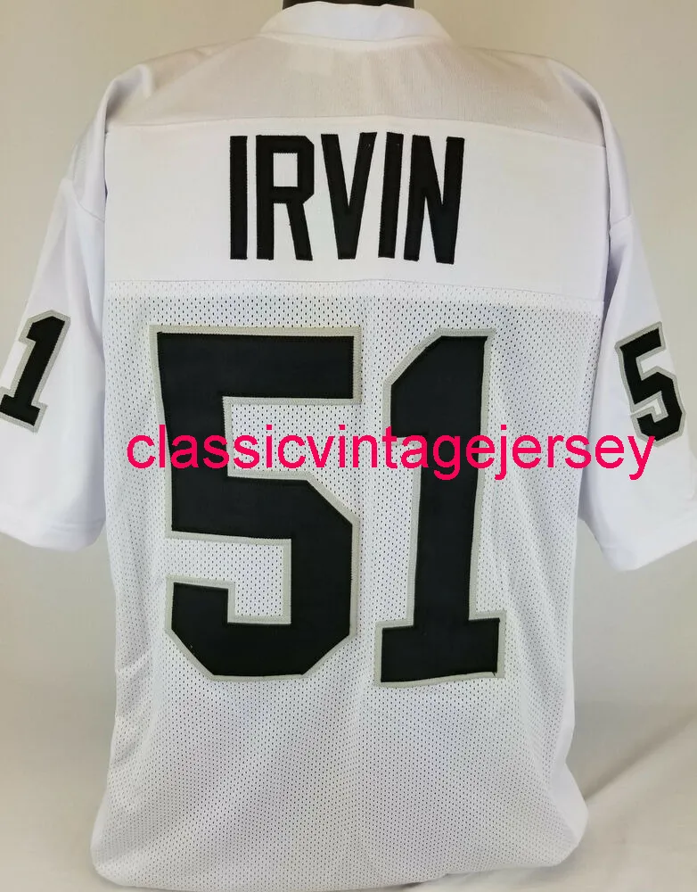 Män kvinnor ungdom Bruce Irvin Custom Sewn White Football Jersey XS-5XL 6XL