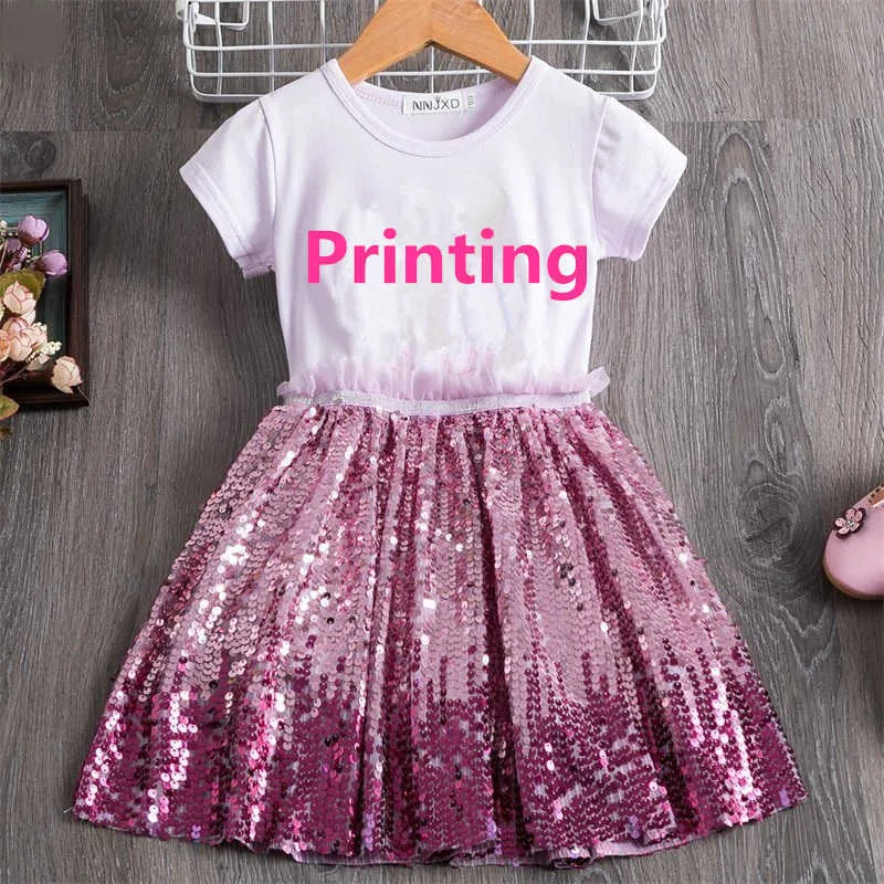 Halloween PrincCosplay disfraz carnaval Vestidos para niñas Vestidos fantasía infantil verano PrincDrup Print X0803