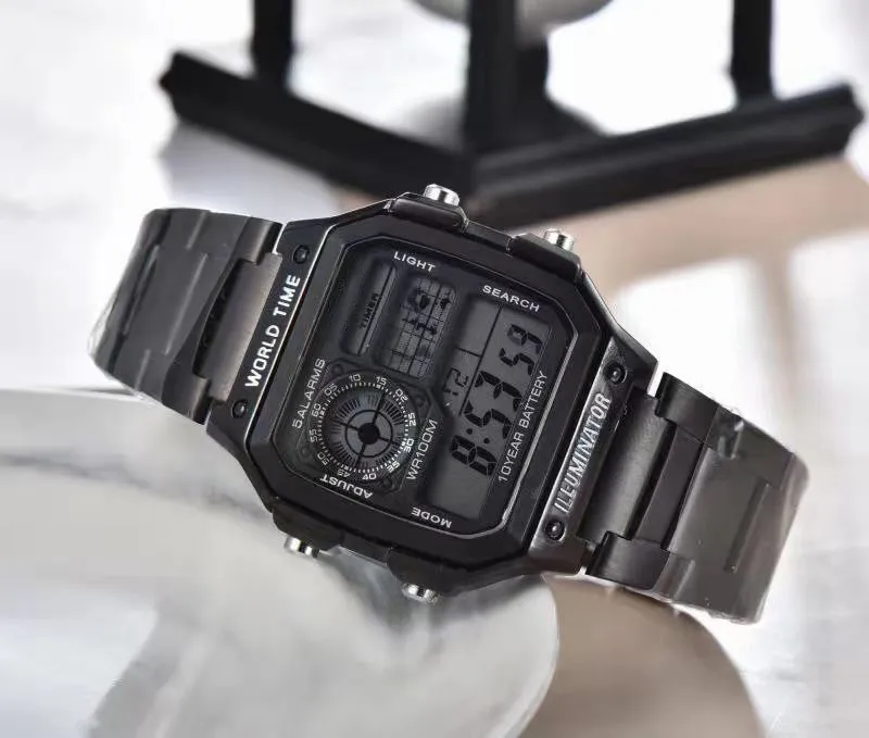 Metal deals digital watch