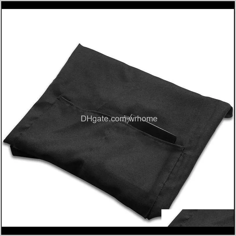 6 Pack Black Kitchen Apron with 2 Pockets Anti-Dirty Apron Suitable for Barbecue Kitchen Cooking Baking Restaurant