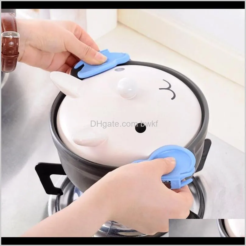 butterfly shaped silicone anti-scald devices fridge magnet kitchen tool insulation plate clamp