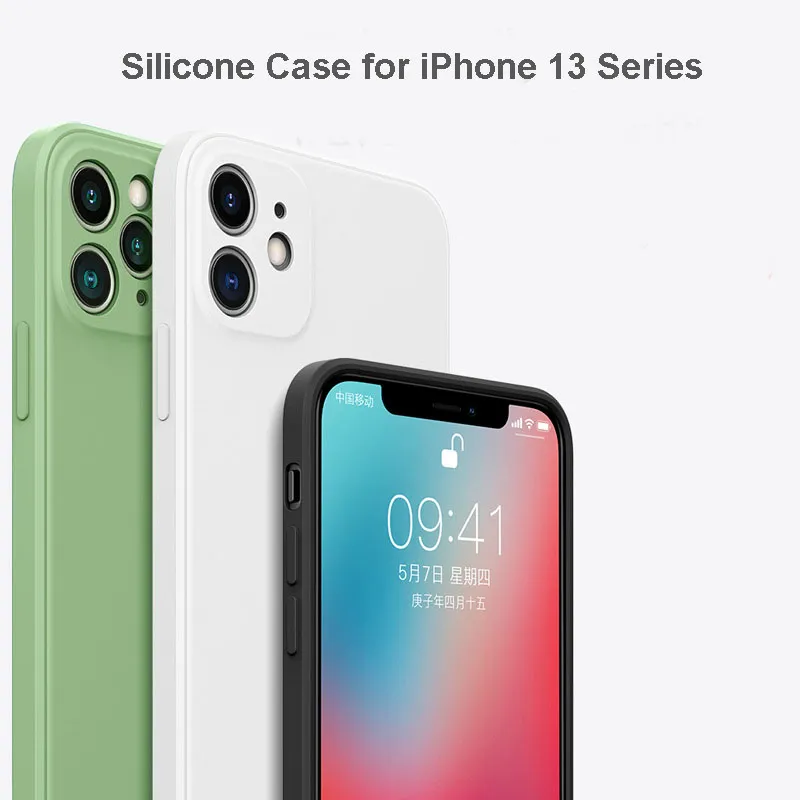 Najnowszy miękki silikonowy etui na telefon komórkowy dla iPhone 13 12 11 Mini Pro Max XS Max 8 7 6 Ultra-cienka tkanina ochronna pokrywa Anti-Drop