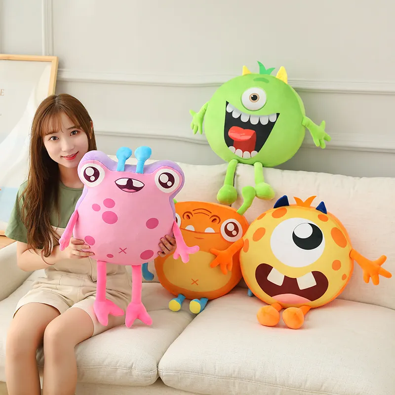 Niedliche einäugige Monster gefüllte Spielzeug Cartoon Plüsch Puppe Junge schlafendes weiches Kissen Sofa Kissen Mädchen Kawaii Weihnachtsgeschenk