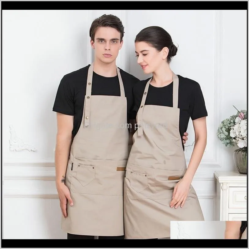 waterproof anti-oil polyester apron restaurant cooking chef bib kitchen&gardening aprons