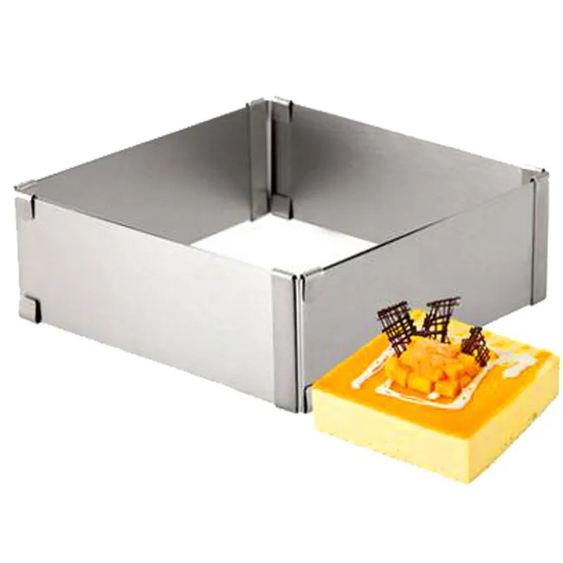 Set di 4 anelli per torte, in acciaio inox, anelli da 8 cm, con