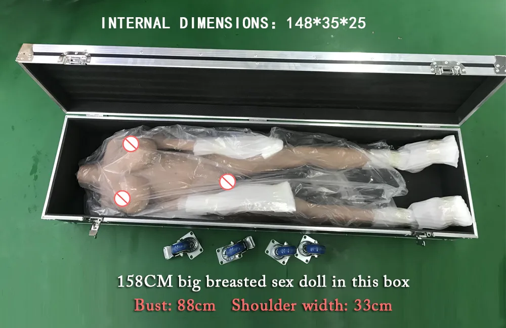 Storage box for realistic dolls travel case stainless steel lockable with  wheels for 55-65 in dolls from Dhgate Sex Dolls - price 506.6