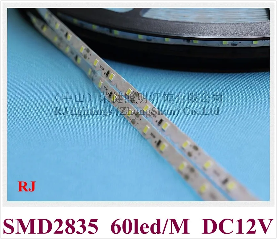 S LED light strip voor teken doosletters SMD 2835 DC12V 7mm 60led/M IP44 buigbare 100 M/roll 500 M/partij