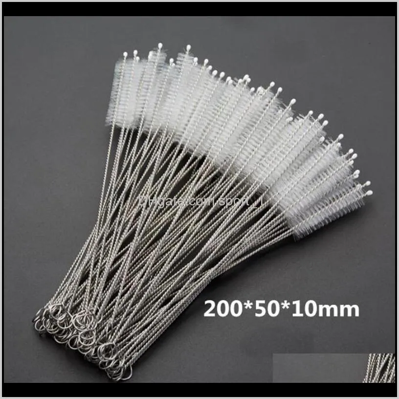 200pcs/lot pipe cleaners nylon straw cleaners cleaning brush for drinking pipe stainless steel pipe cleaner