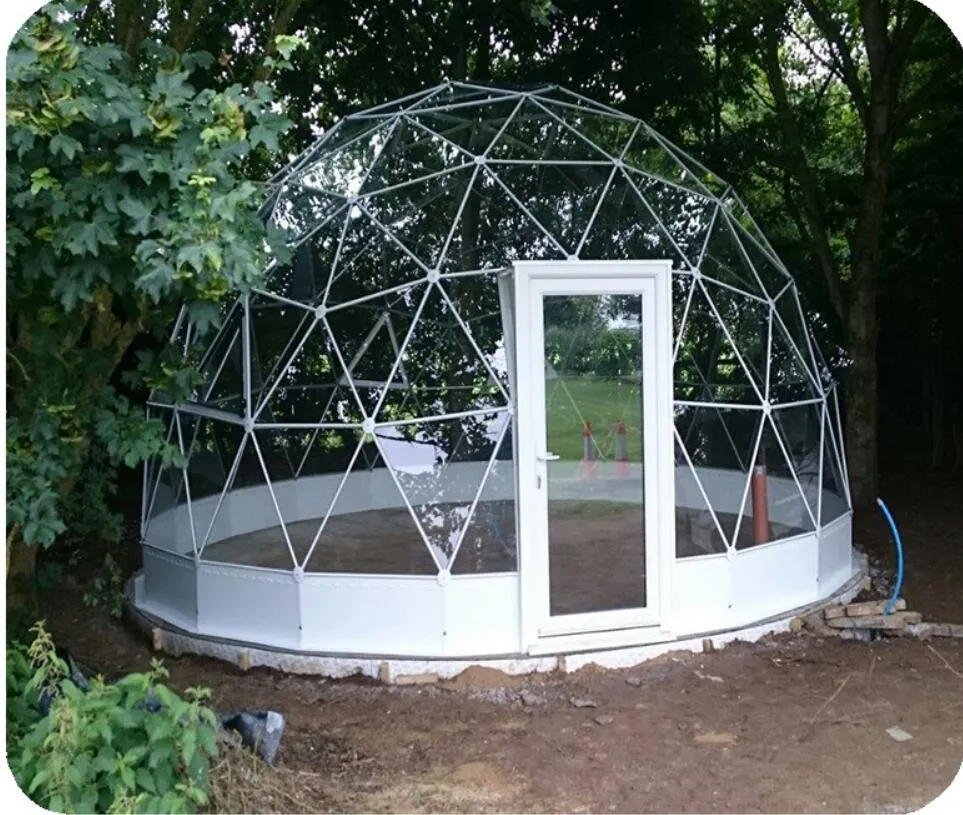 Açık sergi yuvarlak çadır bahçe seralar basit aktivite tam şeffaf küresel çadır kabarcık ev