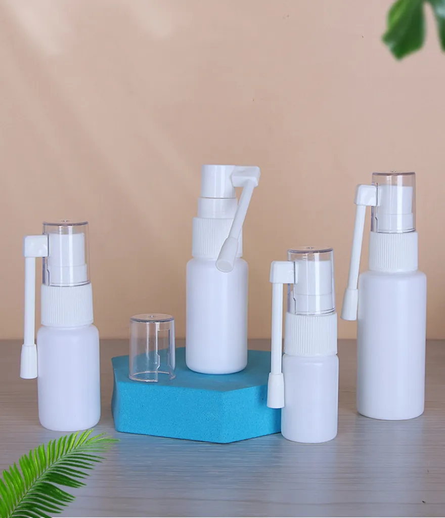 5ml 10ml 15ml 20ml 30ml Empty White Portable Nasal Sprayer Bottles 360 Degree Rotation Atomizer Comsetic Medicine Perfume Storage