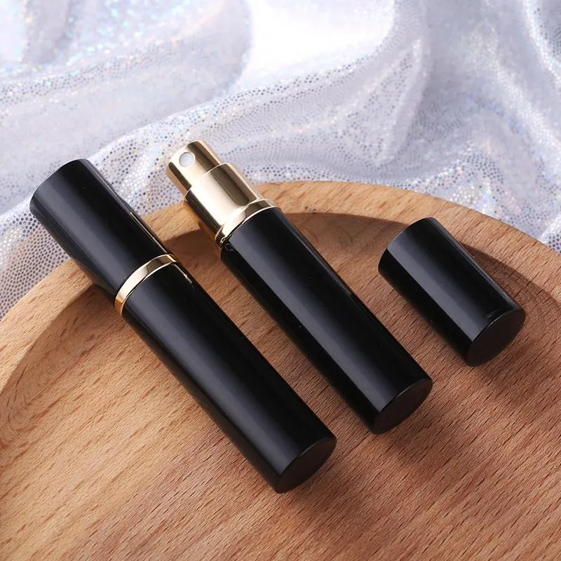 Opslagflessen Kruiken Hervulbare Draagbare Mini Black Parfumfles Verstuiverspray 1PC 3ML 5 ml 10ml Traveler Aluminium Parfume Leeg