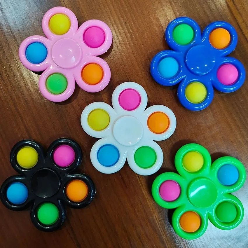 Tryck fidget leksakspinnare 5 sidor anpassade fingerleksaker flip dekompression leksak nyhet gag leksaker gåva