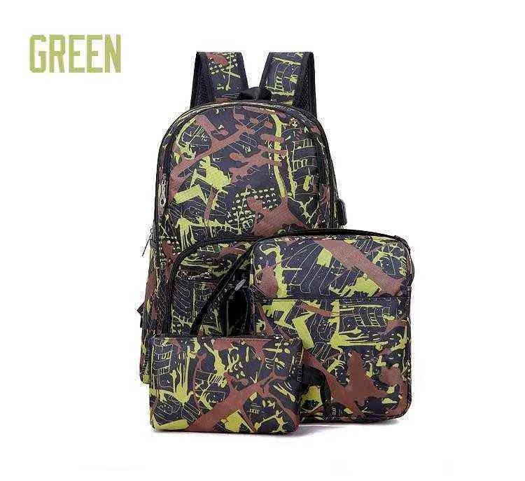 2020 out door outdoor bags camouflage travel backpack computer bag Oxford Brake chain middle school student bag many colors X227Q