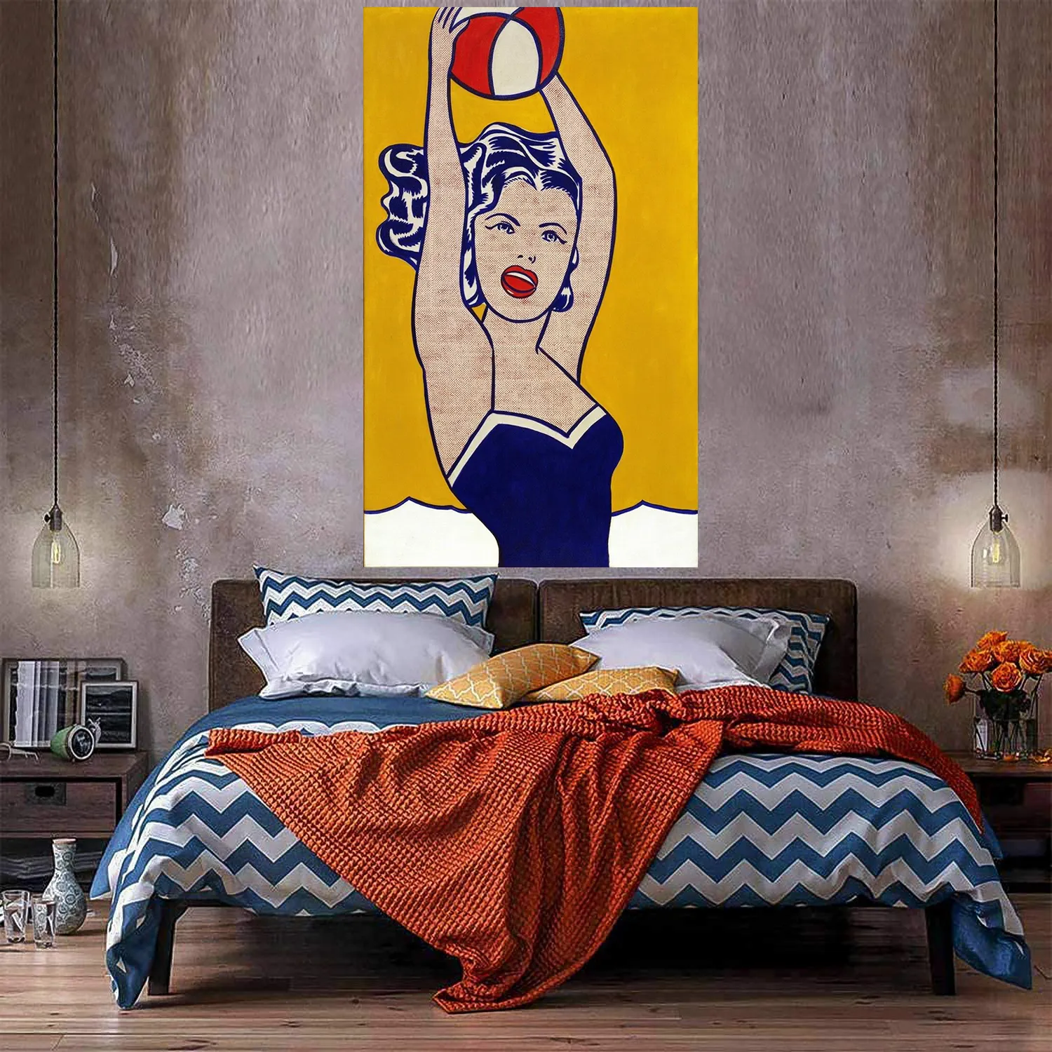 Menina com bola casa decoração enorme pintura a óleo sobre as artesanato de lona / hd impressão de imagens de parede de parede personalização é aceitável 21050510