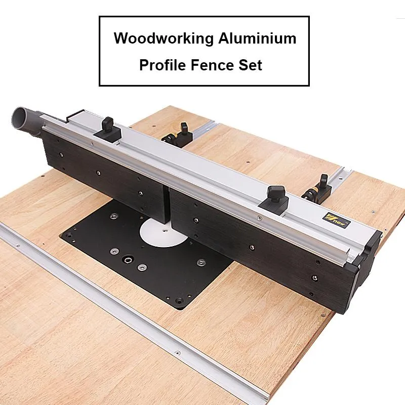 Obróbka drewna aluminiowa ogrodzenie profilowe z nawiasami przesuwnymi Narzędzia do drewna Router Router DIY Workbrenches Profesjonalne zestawy narzędzi ręcznych