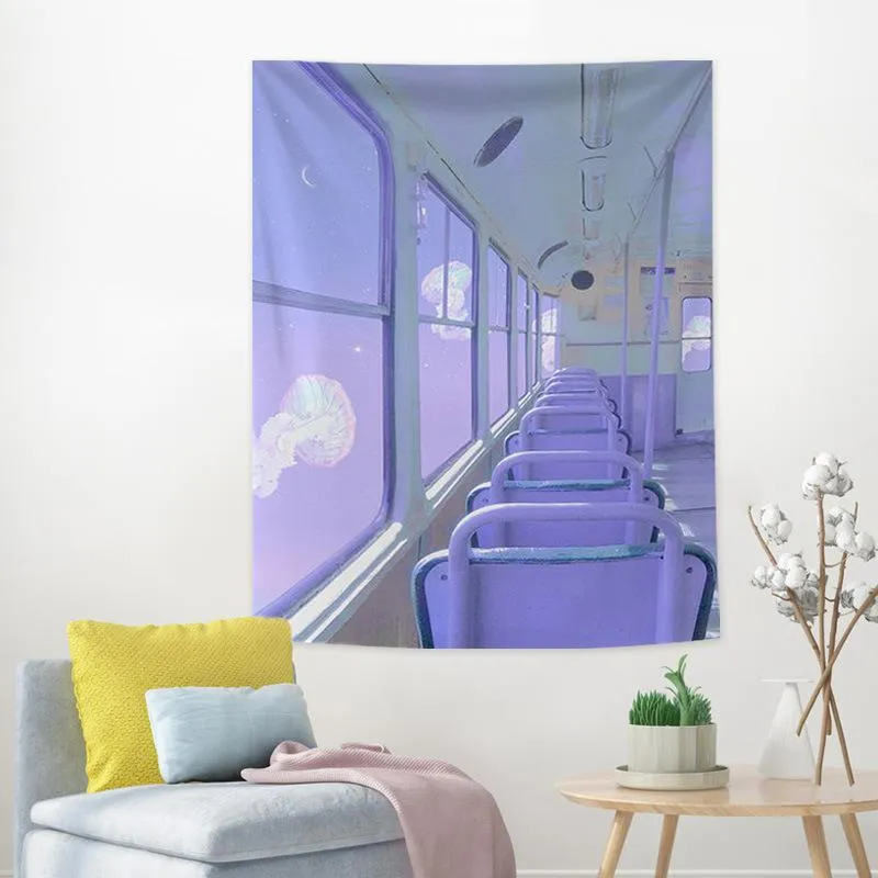 Tapestries Kawaii Room Beach Wall Tapestry Korean Decor Cloud Aesthetic  Wall Hanging Apartment Decoration Bedroom Tapiz From Wonderfuling, $18.79