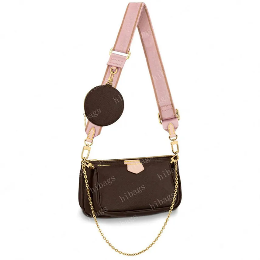 2023 Multi Pochette Bag axelväskor Crossbody Bag Womens Handväskor Väska Purs Påsar Läderkoppling Ryggsäck Plånbok Fashion Fannypack 713-16