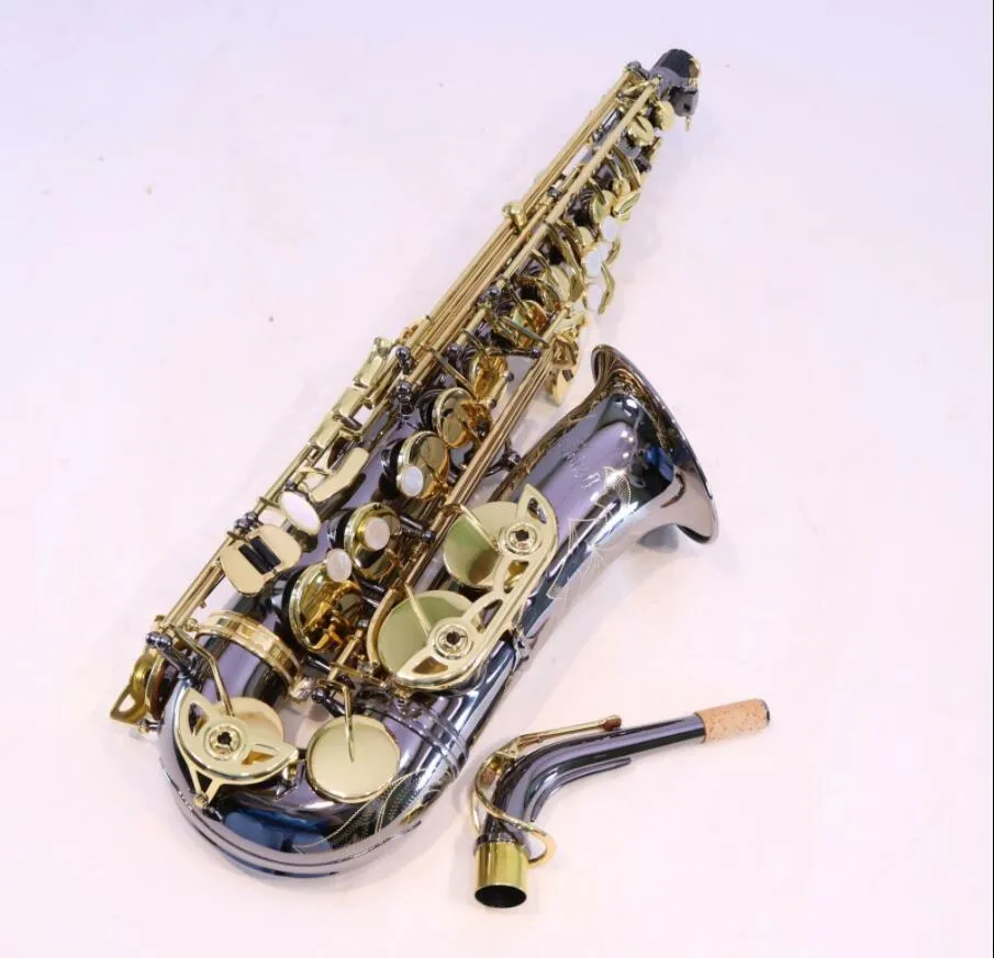 Modell SAS280RB "La Voix II" Mellanliggande alto Saxofon Svart Nickel Guld Mint Condition Eb Sax med tillbehör