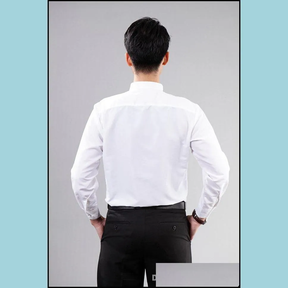 High Quality Cotton Groom Long Sleeve Shirts Best Man Shirt Long Sleeve White Shirt Groom Accessories 01