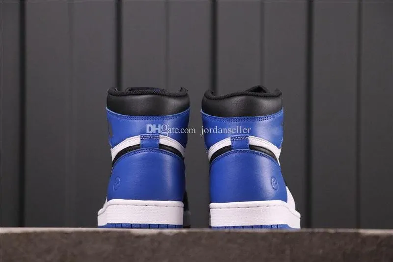 With Box Jumpman 1 1s Men Women Basketball Shoes Off Union 1 Real Leather fragment White blue Fashion Trainers Sneakers