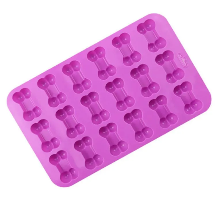 18 Units 3D Sugar Fondant Cake Dog Bone Chocolate Silicone Moulds Decorating Tools Kitchen Pastry Baking Molds SN3368