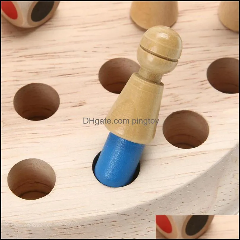 Kids Wooden Memory Match Stick Chess Game Children Early Educational Toy 3D Puzzle Family Party Casual Game Puzzles Memory Game