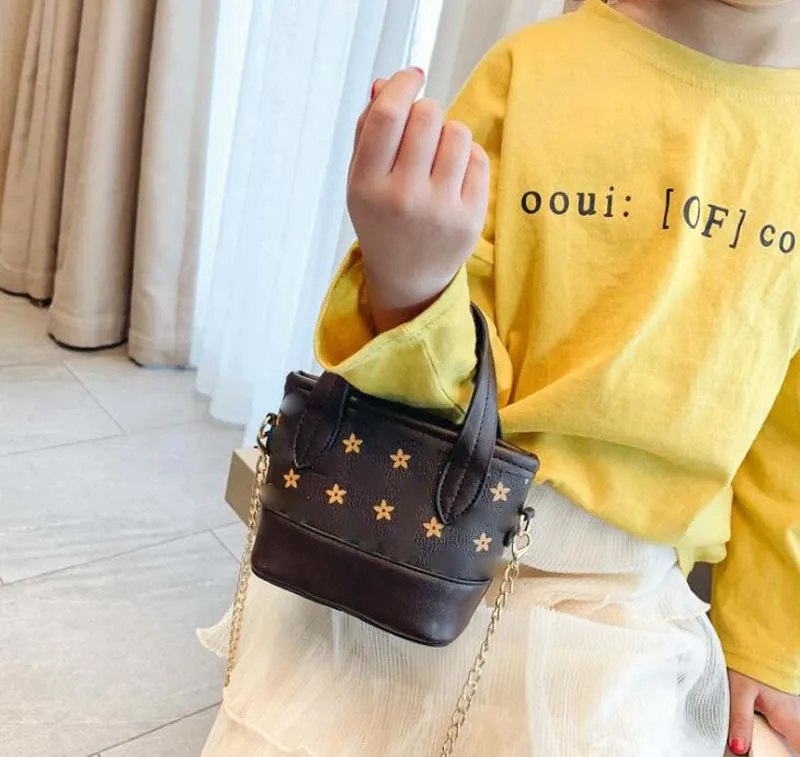 Handtassen Kinderen PU Print Baby Mini Portemonnee Schoudertassen Tiener Meisjes Messenger Chain Tas Leuke Kerstcadeaus