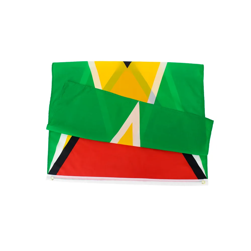ガイアナ国旗装飾小売直接工場全体3x5fts 90x150cmポリエステルバナー屋内屋外使用3096