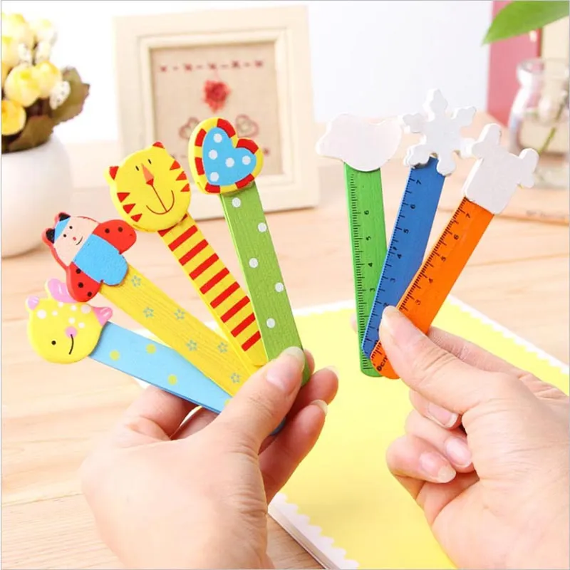 Lovely Cartoon Wooden Bookmarks Children Colorful Cute Animals Bookmark School Office Stationery Students Animal Bookmarks DH5866