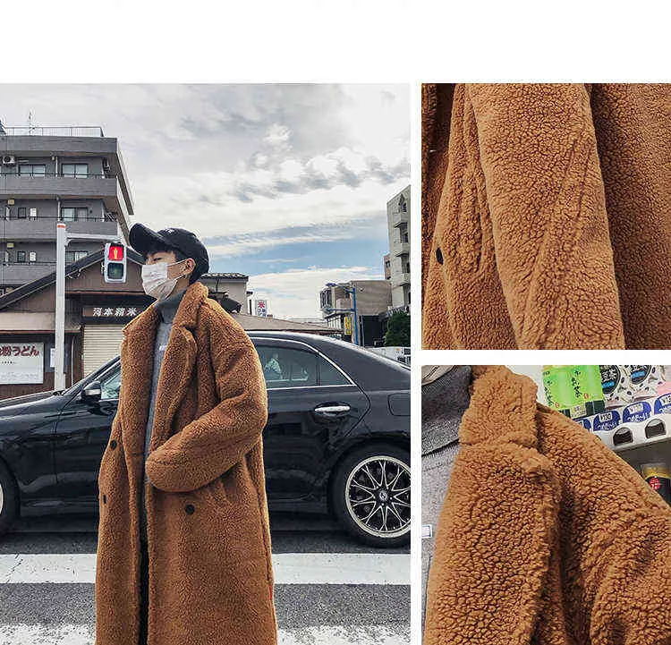 Winter Mens Thicken Warm Teddy Bear Long Teddy Coat With Long Sleeves Fleece Lining And Faux Fur Trench Oversized Outwear For Casual And Plush Style Available In 4XL 211122 From Kong04 130.31