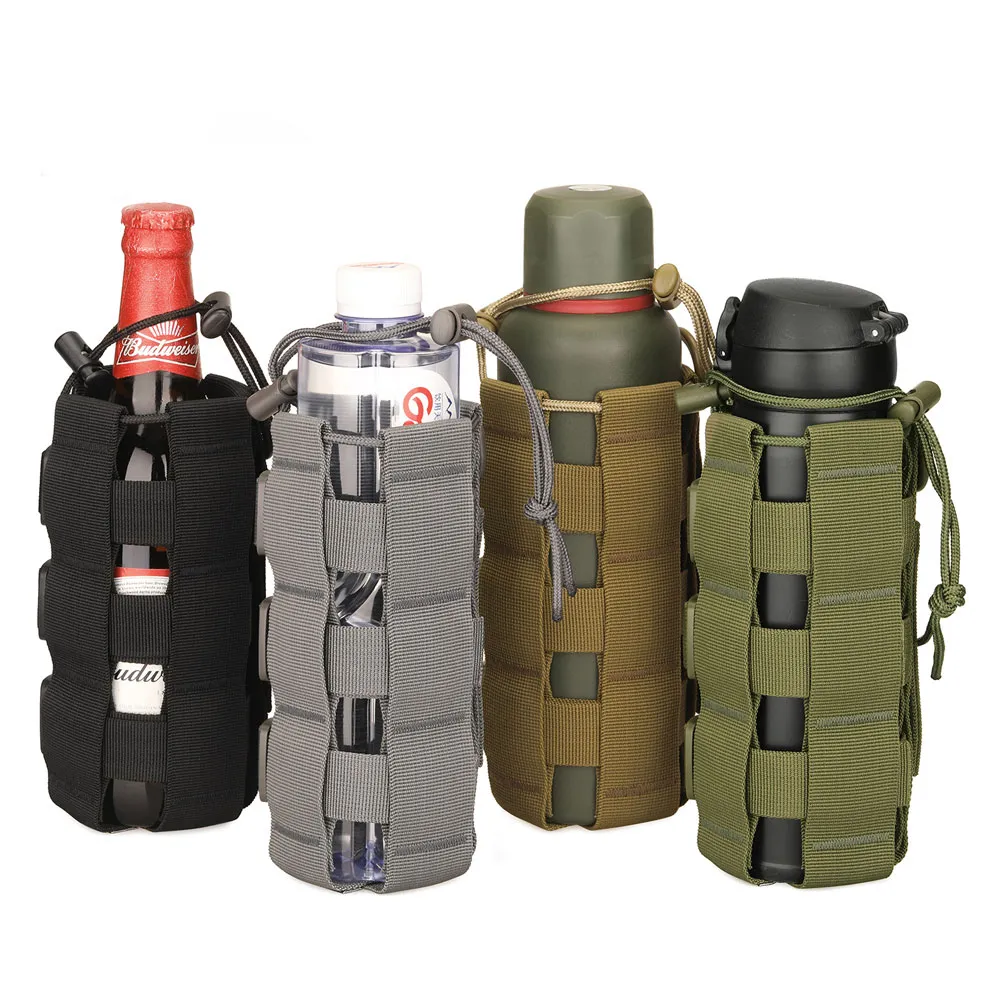 Тактические рюкзаки Бутылка с водой Чехол из нейлоновой столовой Крышка Cobster Открытый Путешествия Повседневная Чайник Сумка с Molle System 0.3L-0.8L