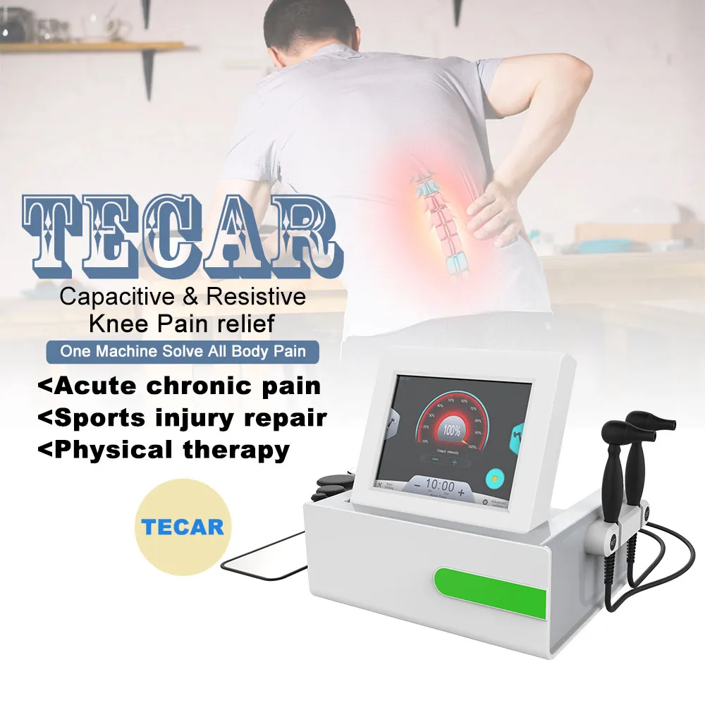 Högfrekvent Smart Tecar Therapy Diatermy Machine Indiba Cet Ret RF Sjukgymnastik Smärtlindring Sport Rehabilitering Body Slimming Tecarterapia Physio System